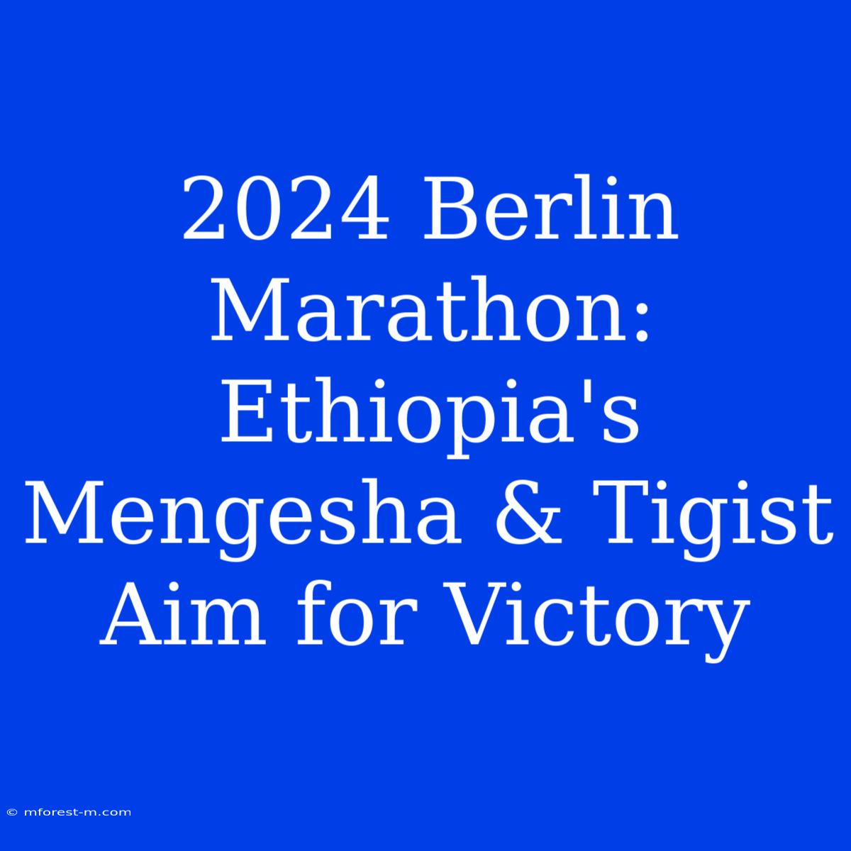 2024 Berlin Marathon: Ethiopia's Mengesha & Tigist Aim For Victory