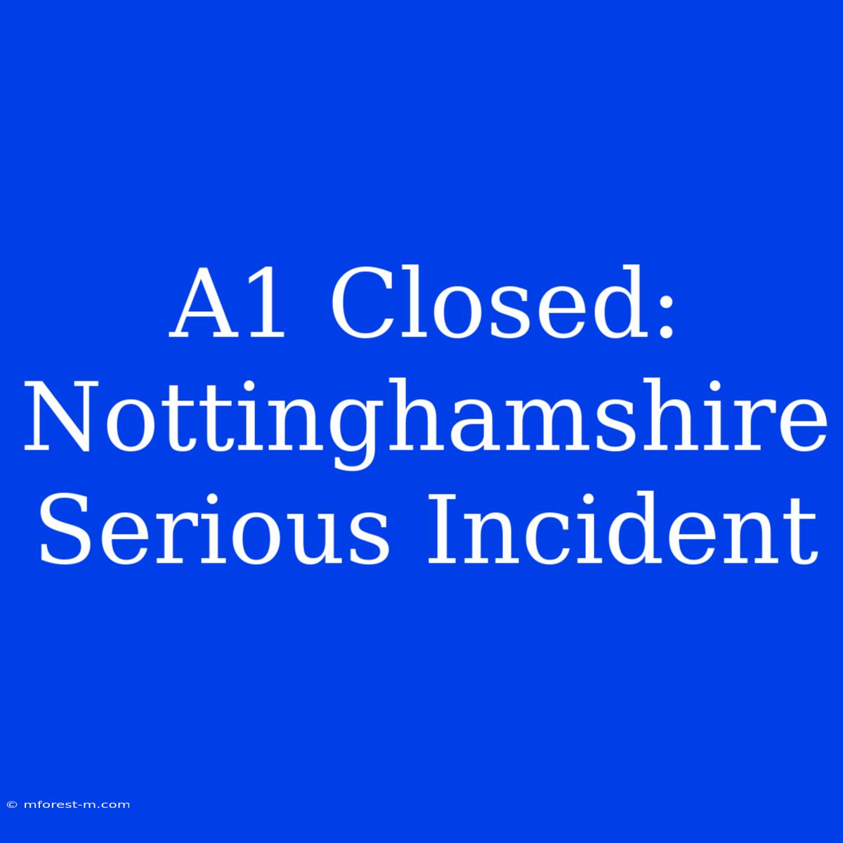 A1 Closed: Nottinghamshire Serious Incident