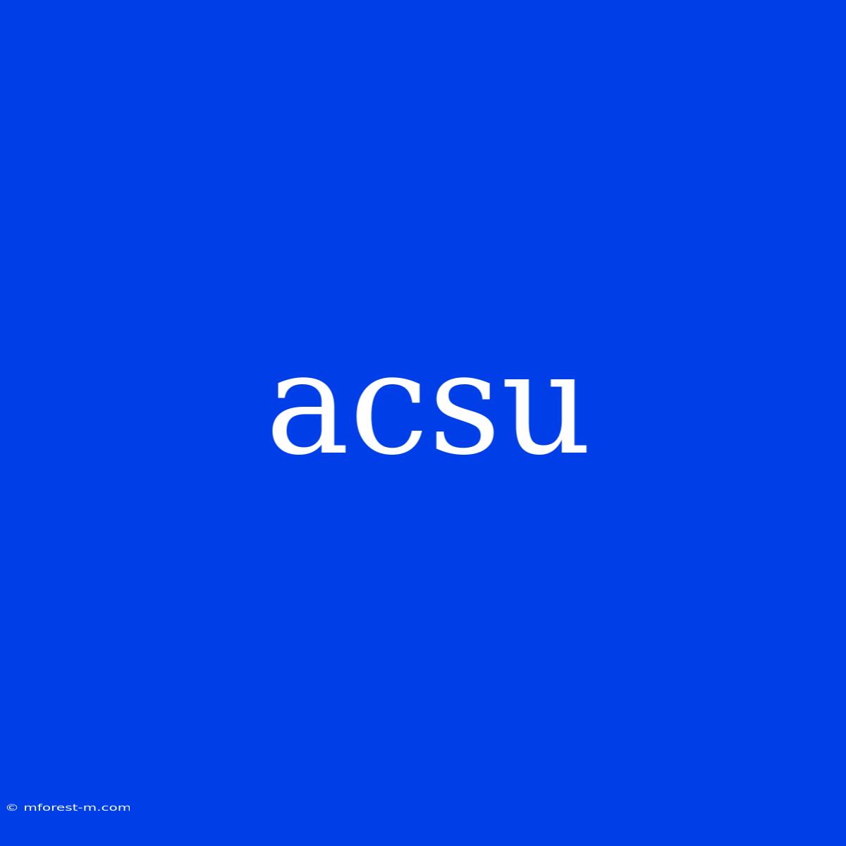 Acsu