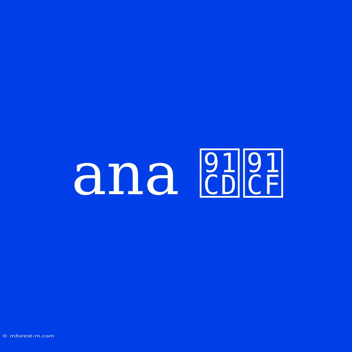 Ana 重量