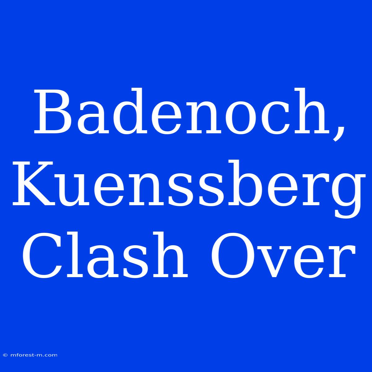 Badenoch, Kuenssberg Clash Over 