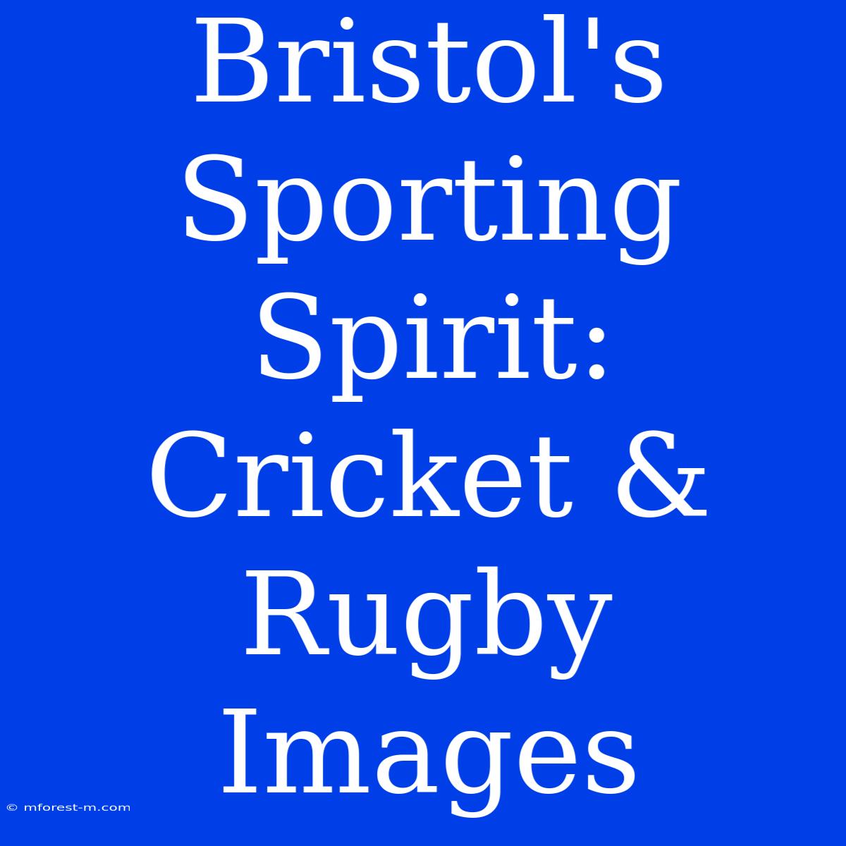 Bristol's Sporting Spirit: Cricket & Rugby Images