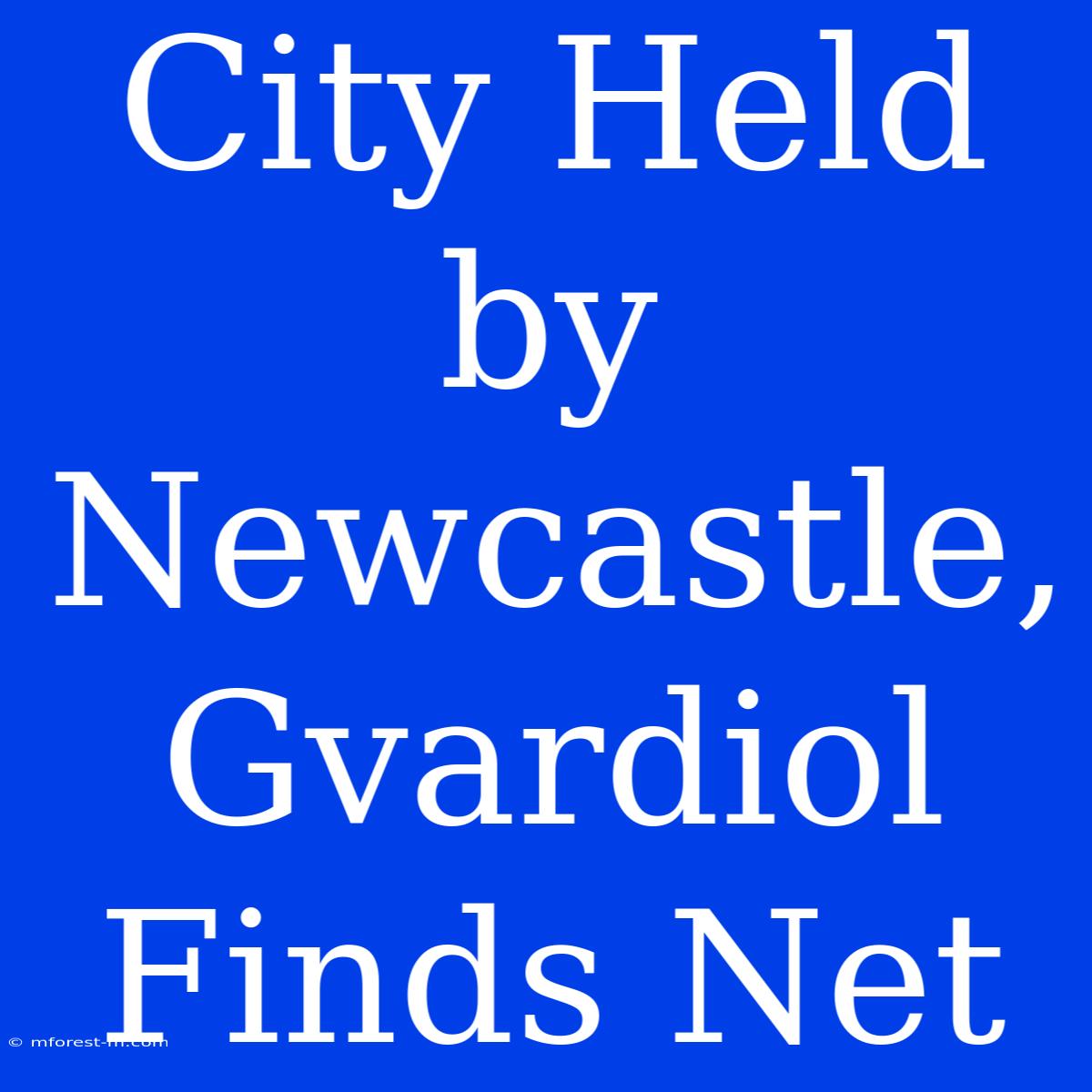 City Held By Newcastle, Gvardiol Finds Net