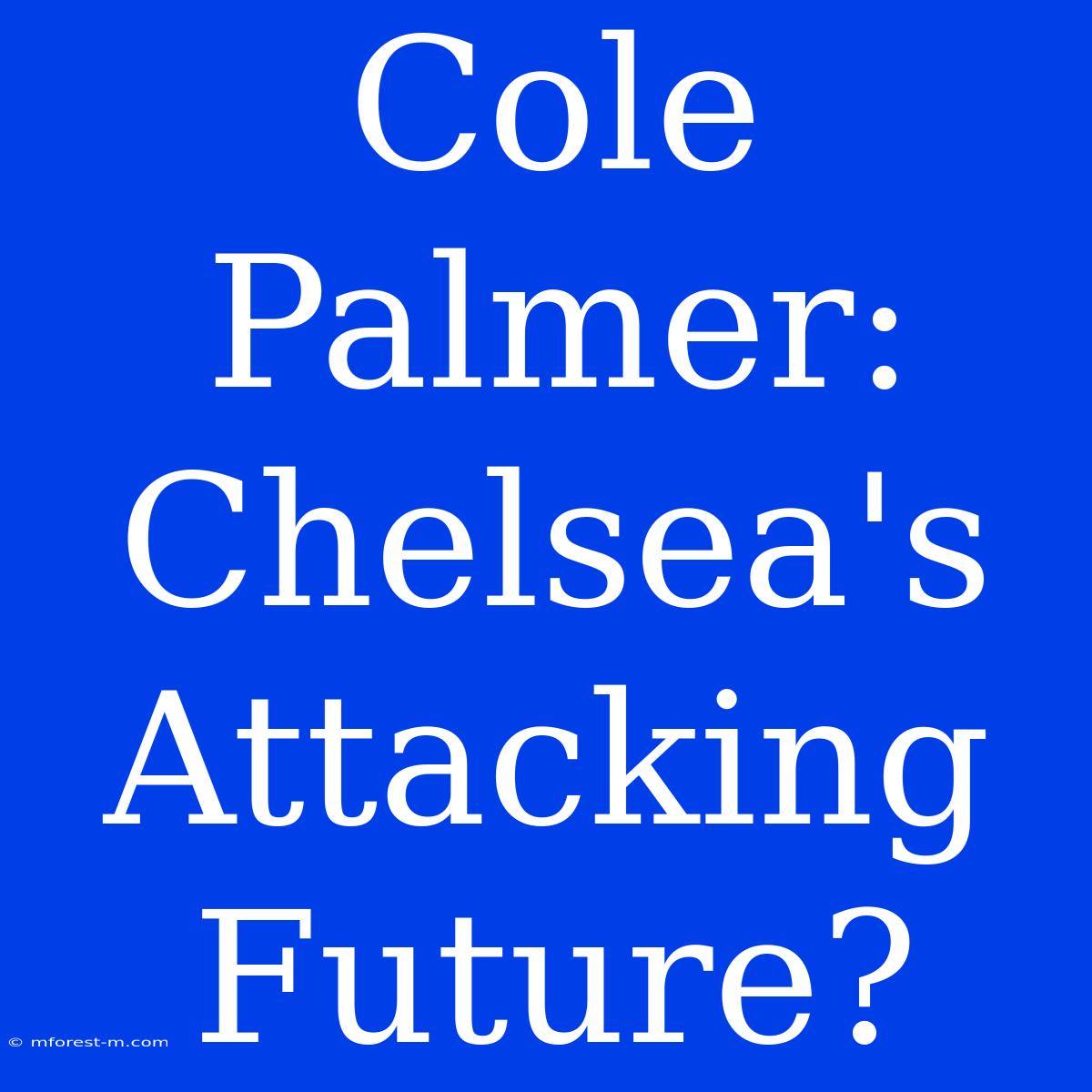 Cole Palmer: Chelsea's Attacking Future?