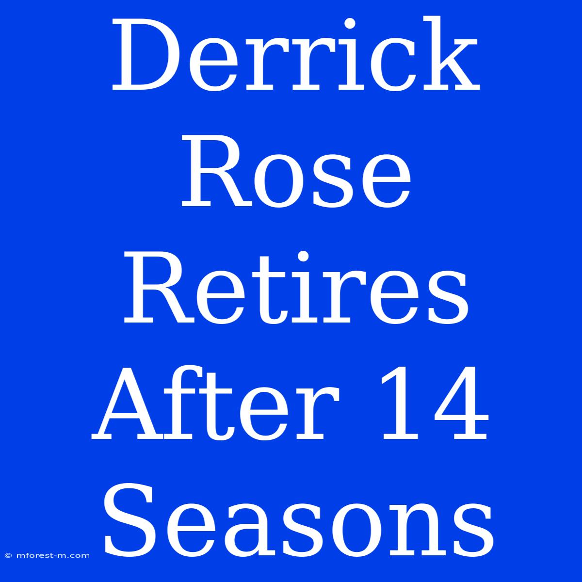 Derrick Rose Retires After 14 Seasons