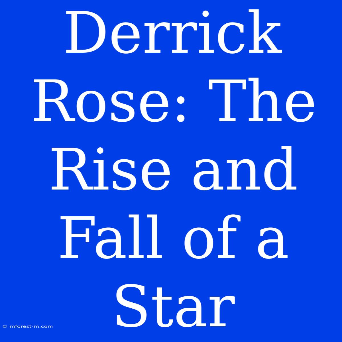 Derrick Rose: The Rise And Fall Of A Star 