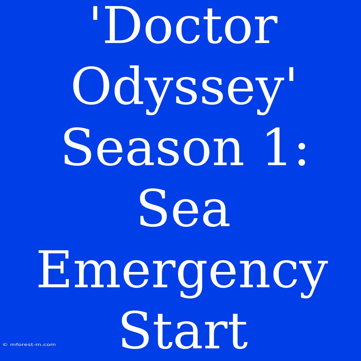 'Doctor Odyssey' Season 1: Sea Emergency Start