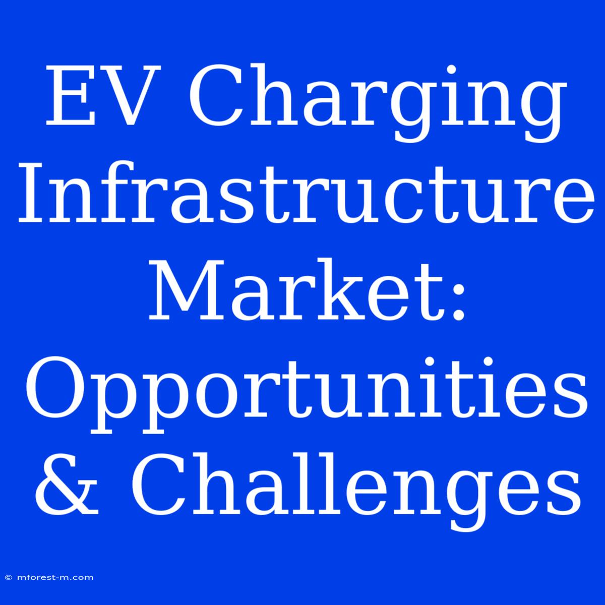 EV Charging Infrastructure Market: Opportunities & Challenges 