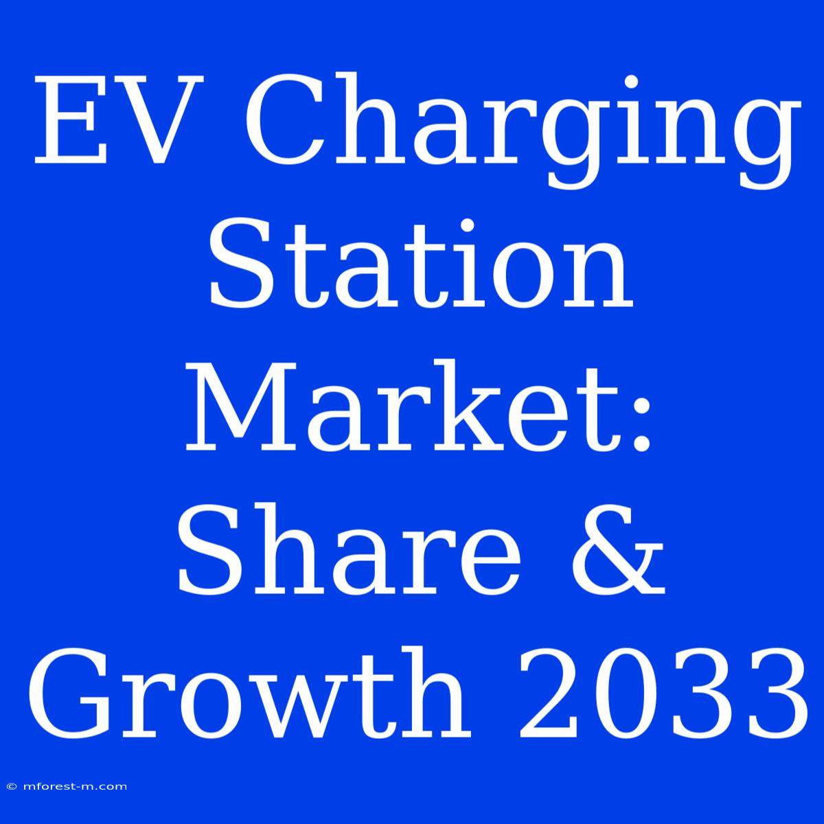 EV Charging Station Market: Share & Growth 2033