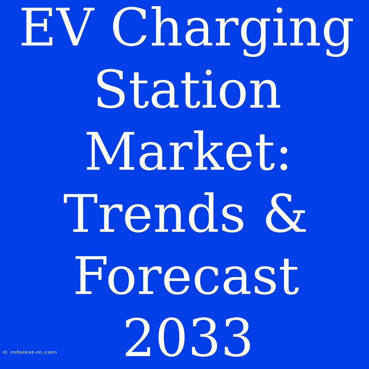 EV Charging Station Market: Trends & Forecast 2033