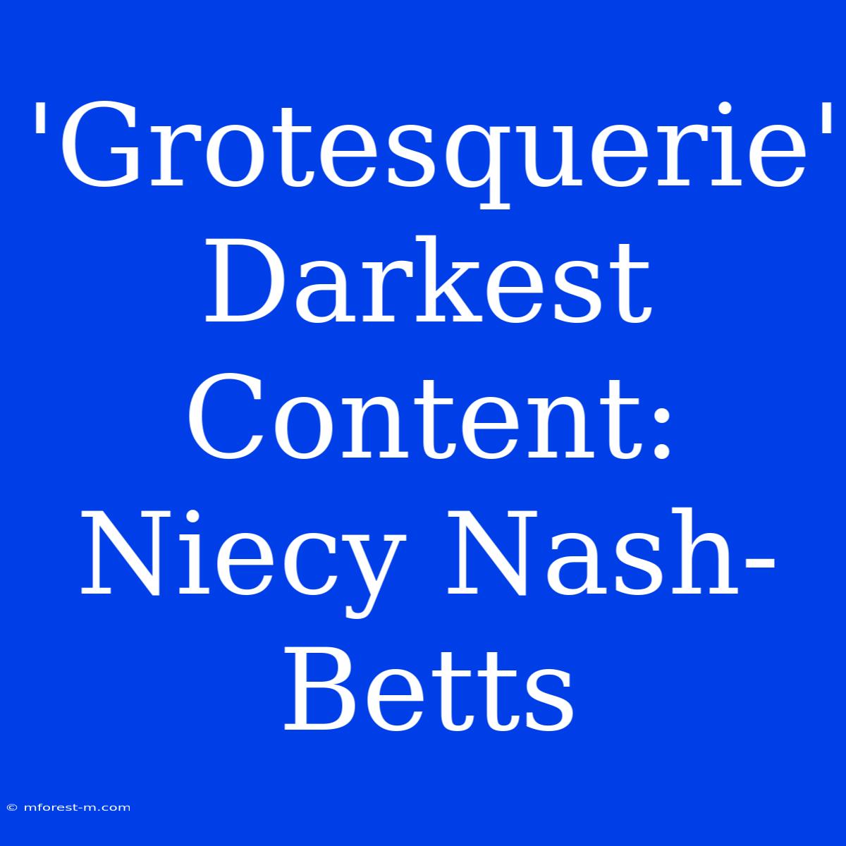 'Grotesquerie' Darkest Content:  Niecy Nash-Betts  