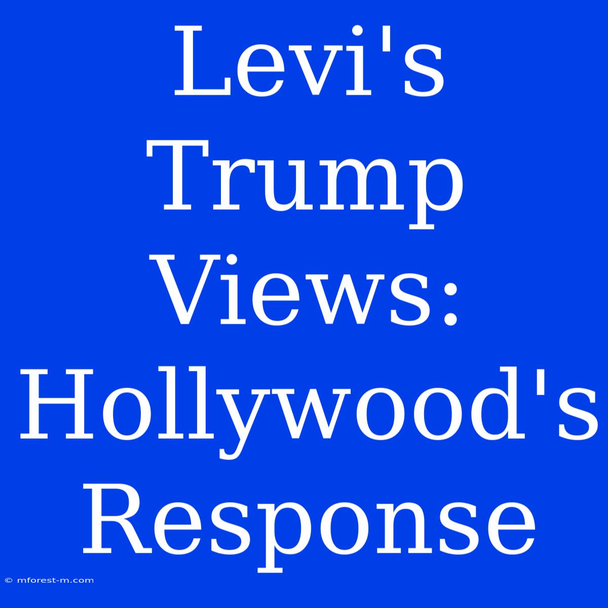 Levi's Trump Views: Hollywood's Response 