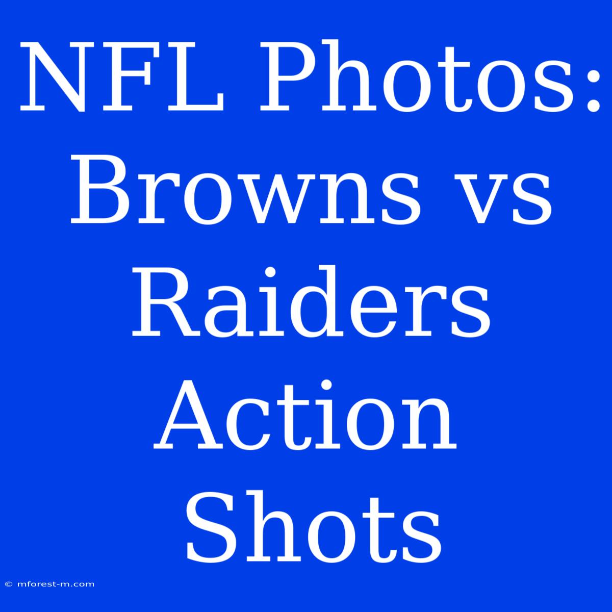 NFL Photos: Browns Vs Raiders Action Shots