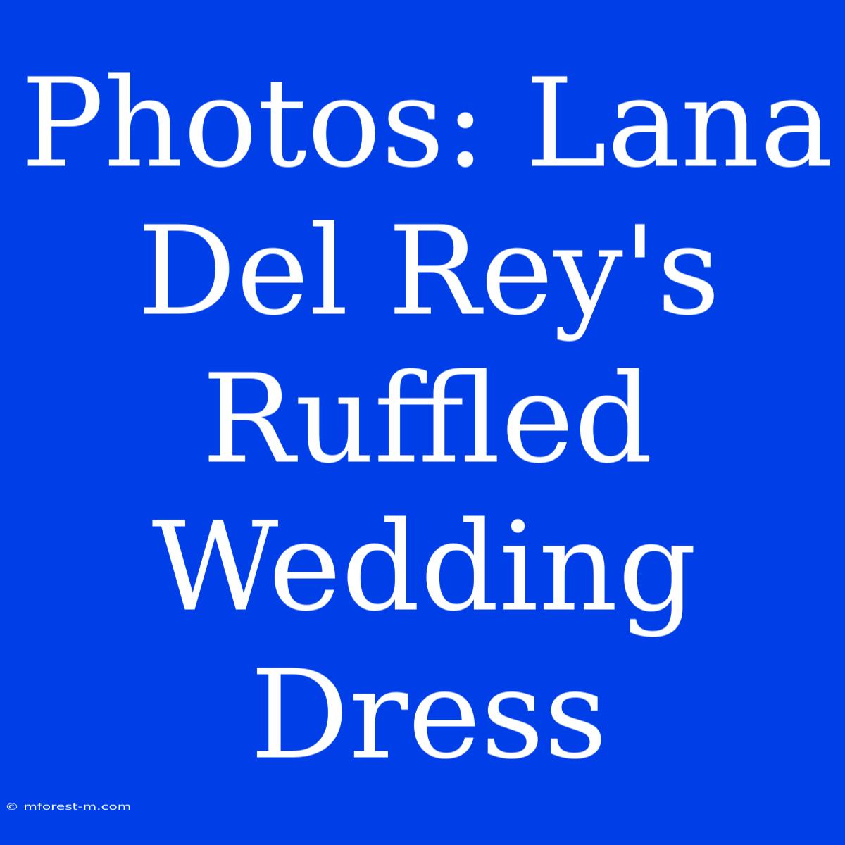 Photos: Lana Del Rey's Ruffled Wedding Dress