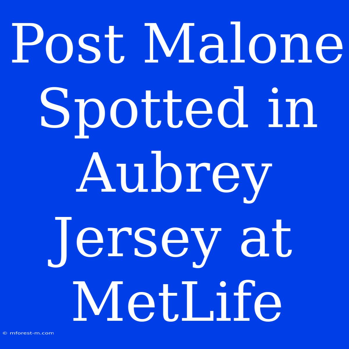 Post Malone Spotted In Aubrey Jersey At MetLife