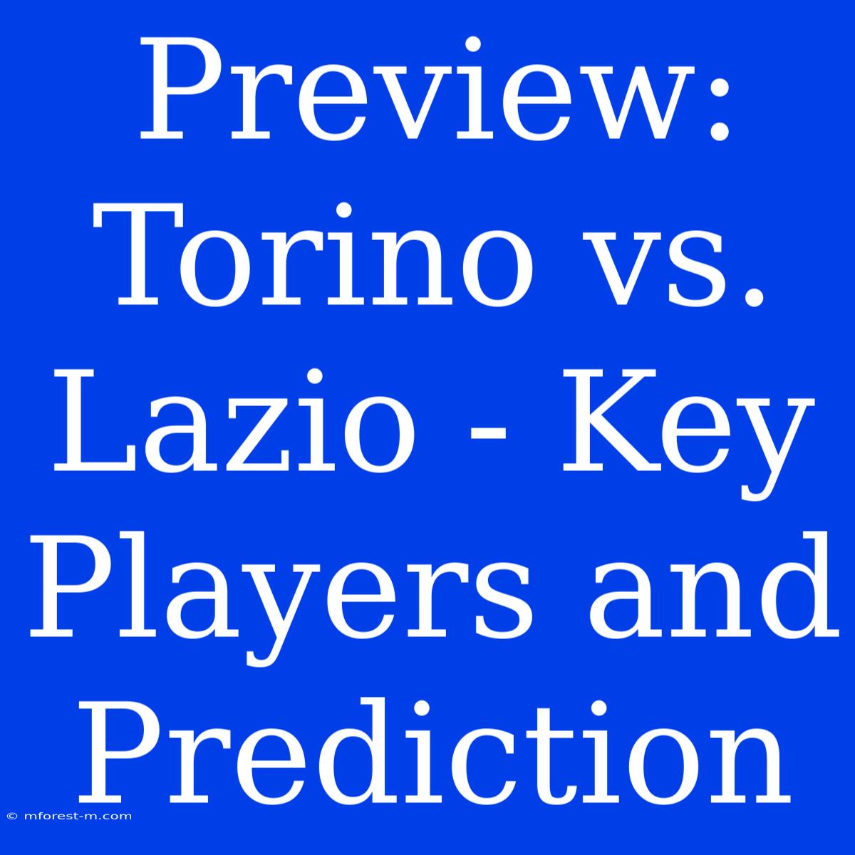 Preview: Torino Vs. Lazio - Key Players And Prediction