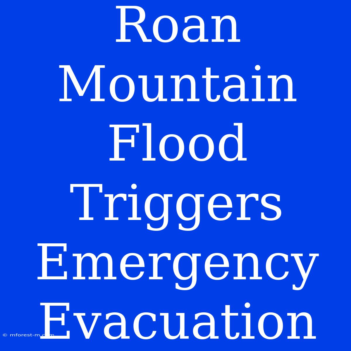 Roan Mountain Flood Triggers Emergency Evacuation 