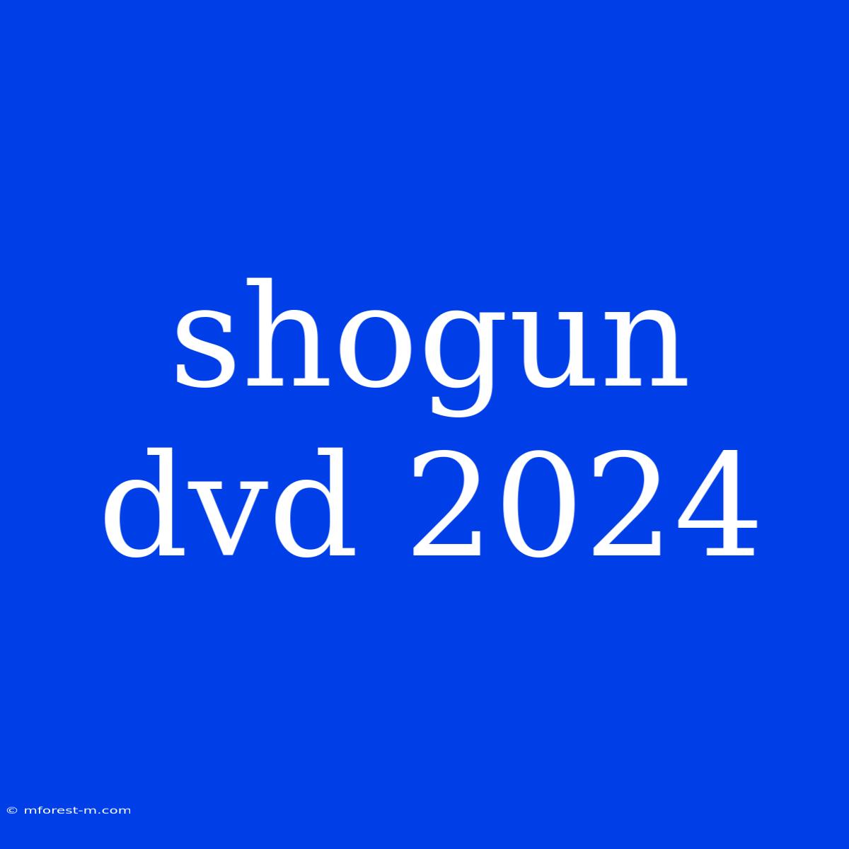 Shogun Dvd 2024