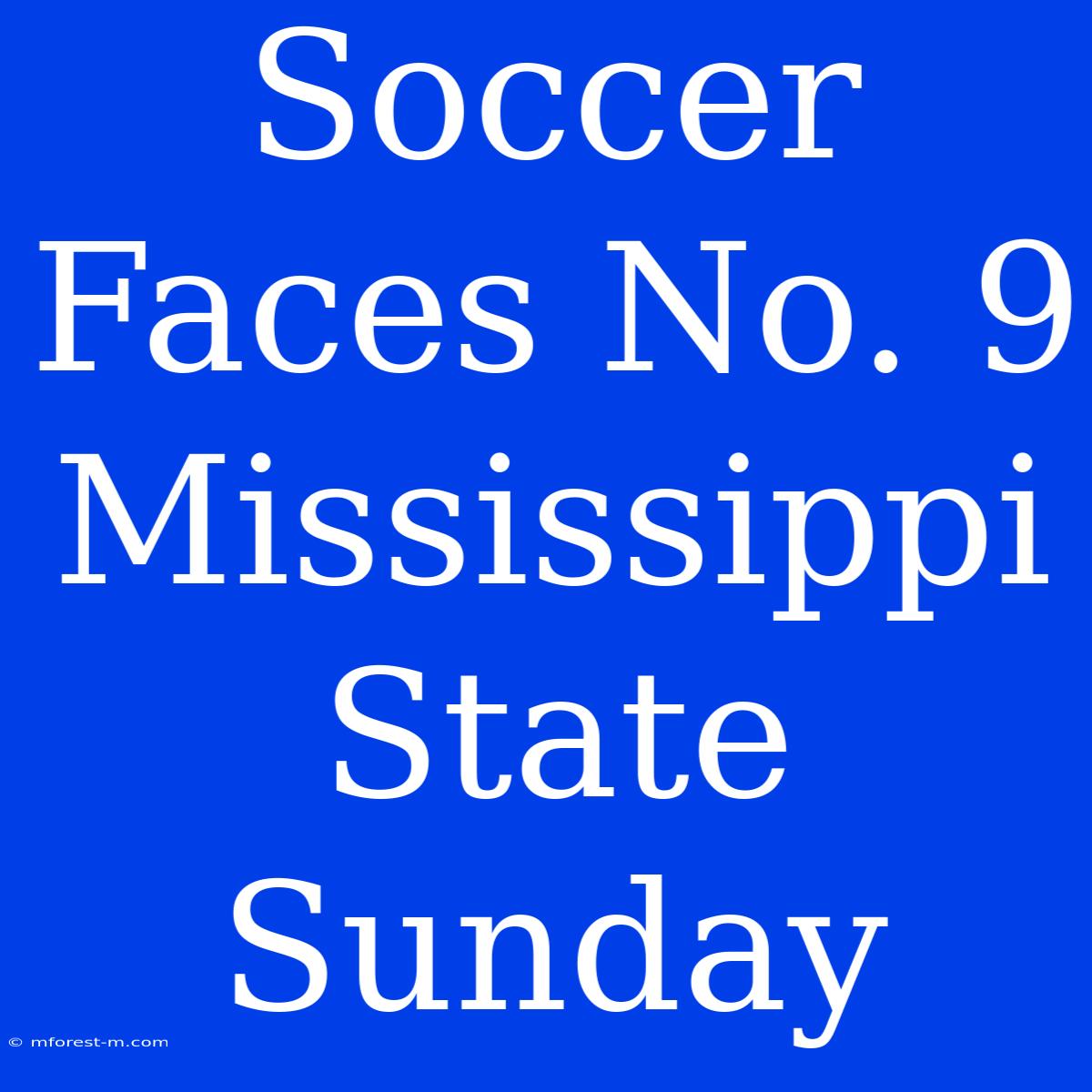 Soccer Faces No. 9 Mississippi State Sunday