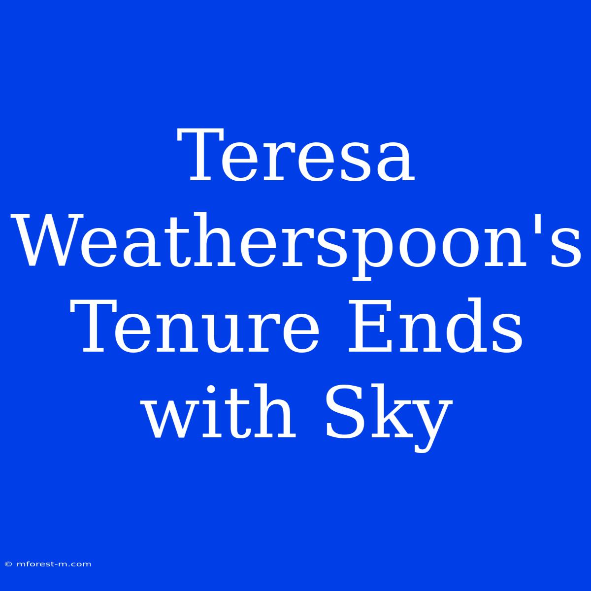 Teresa Weatherspoon's Tenure Ends With Sky