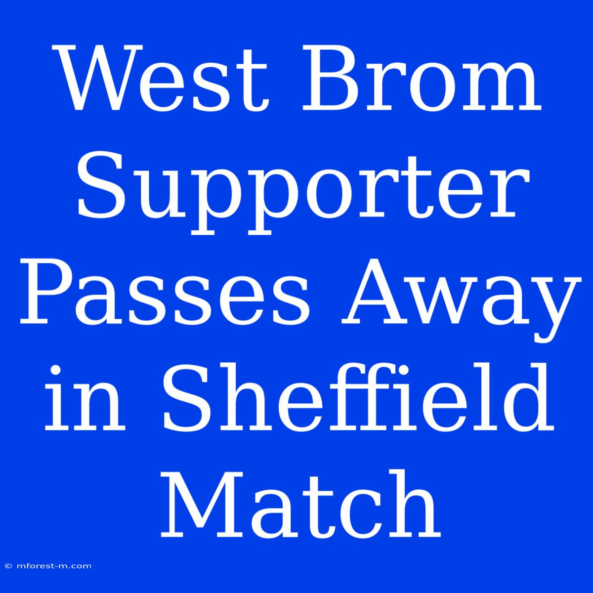 West Brom Supporter Passes Away In Sheffield Match