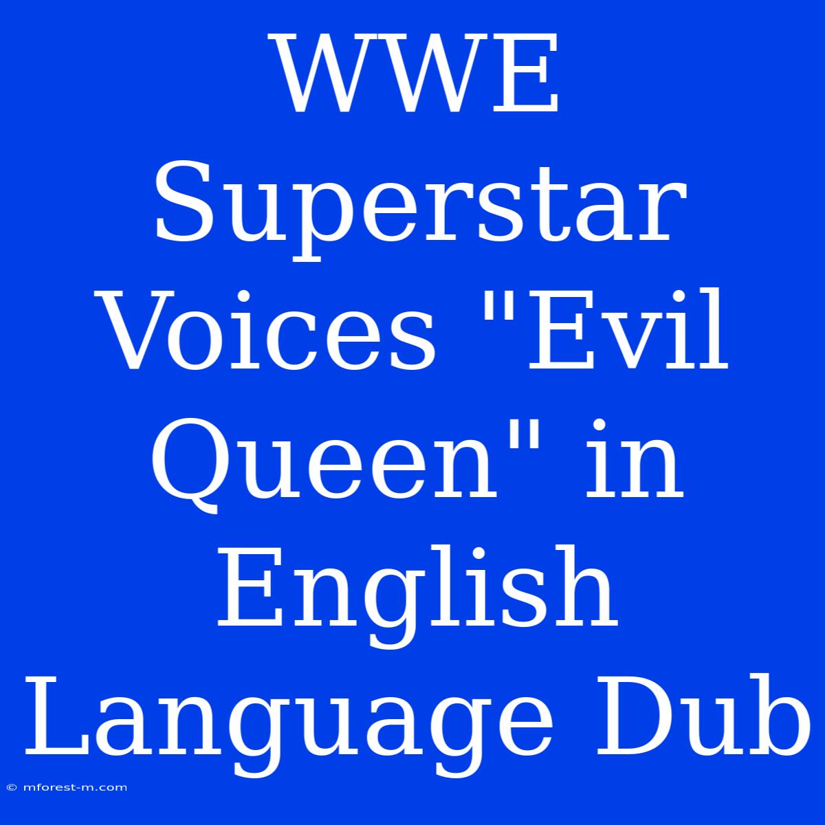 WWE Superstar Voices 