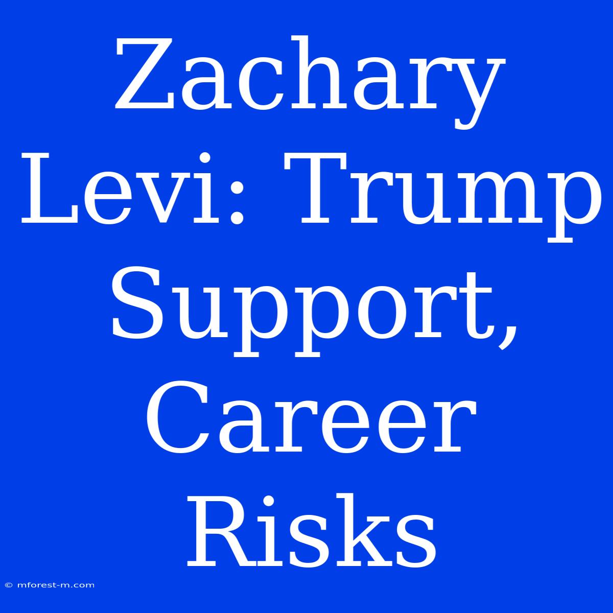 Zachary Levi: Trump Support, Career Risks